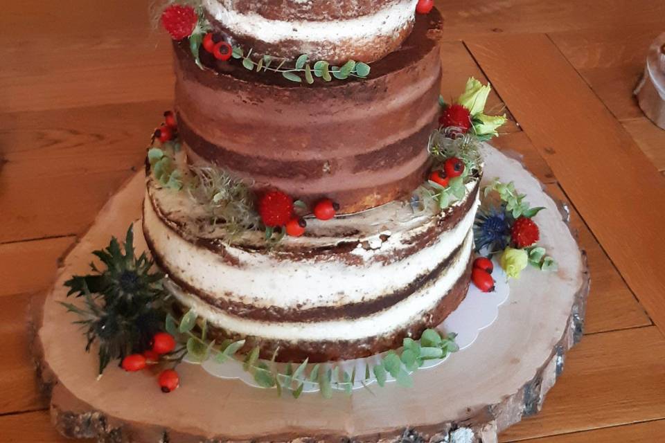 Wedding nude cake