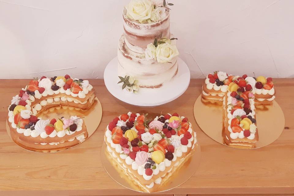 Wedding cake & Initiale