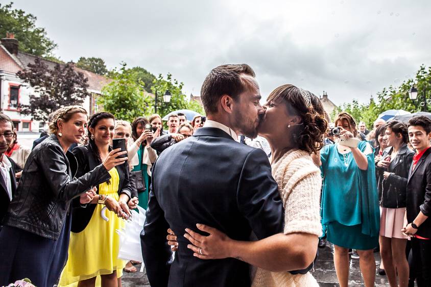 Baiser sortie d'église