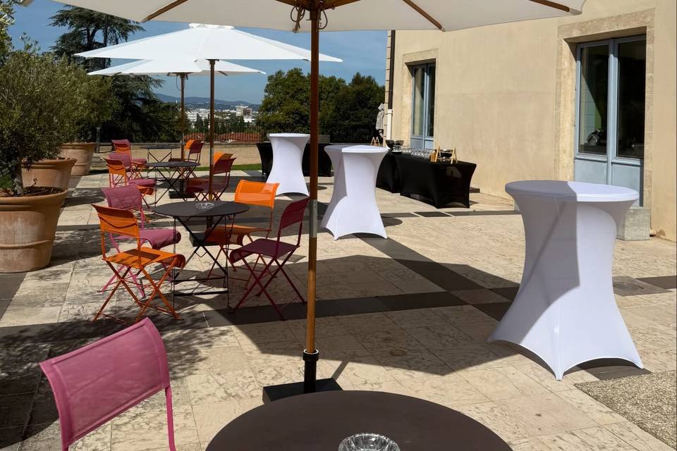 Les parasols en terrasse