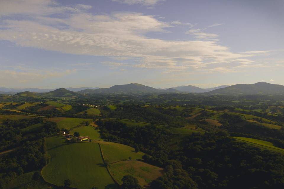 Vue panoramique lors du mariag