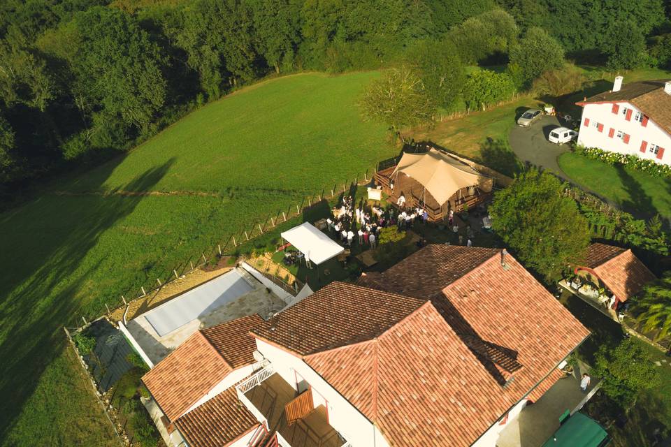 Vue panoramique lors du mariag