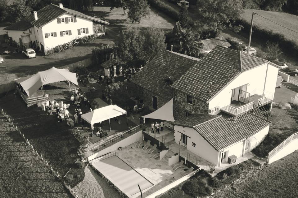 Vue panoramique lors du mariag