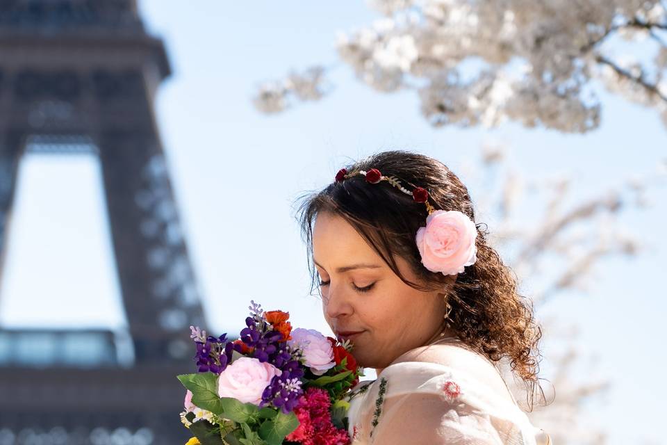 Moment intimiste de la mariée