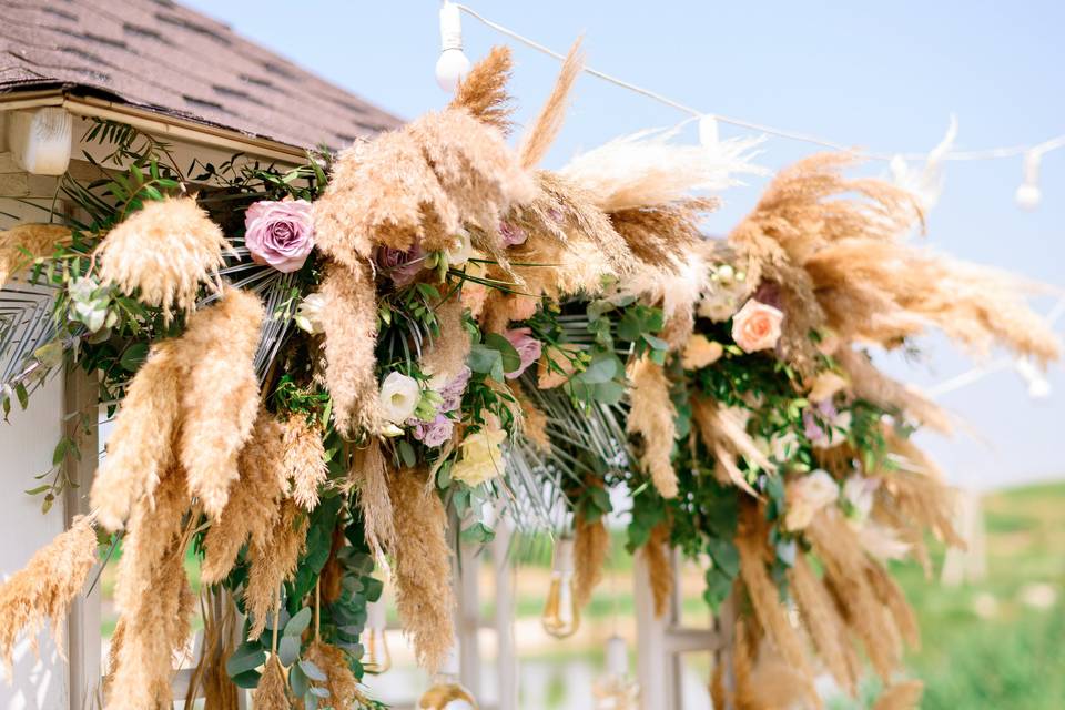 Mariage champêtre pampa