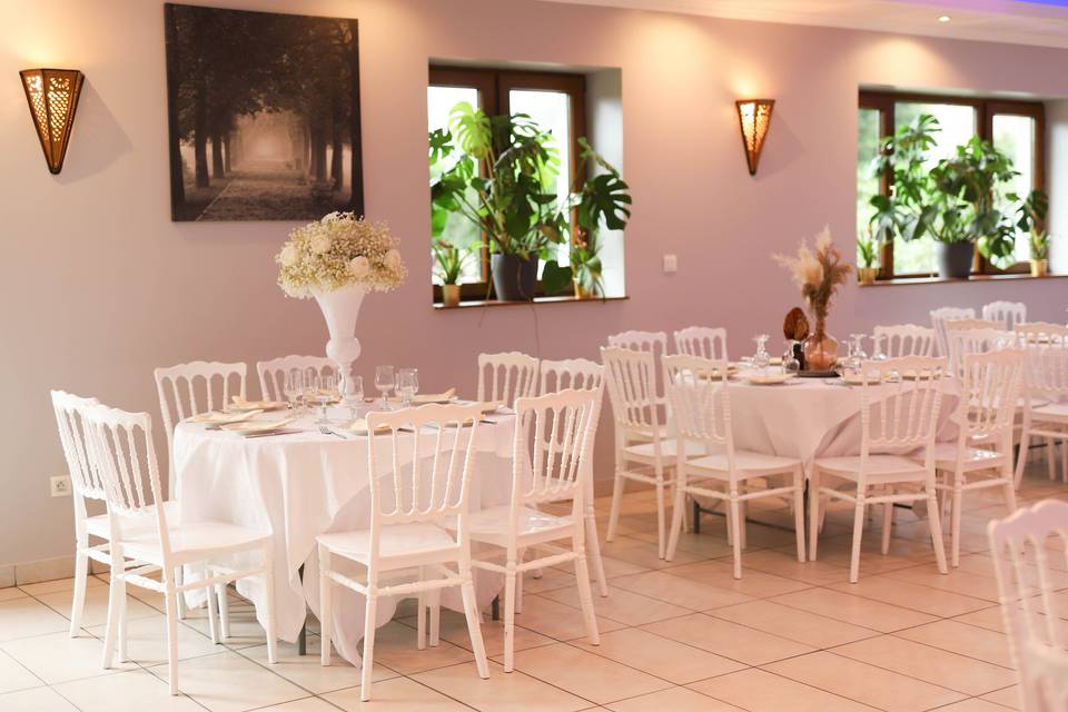 La salle décorée