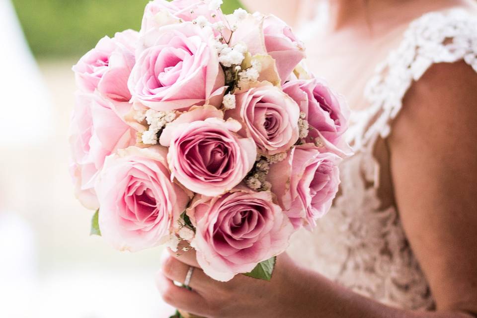 La mariée & son bouquet
