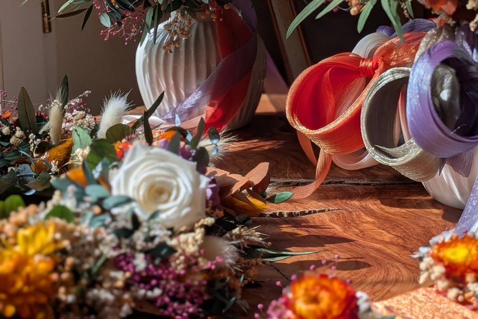 Fleurs séchées et stabilisées