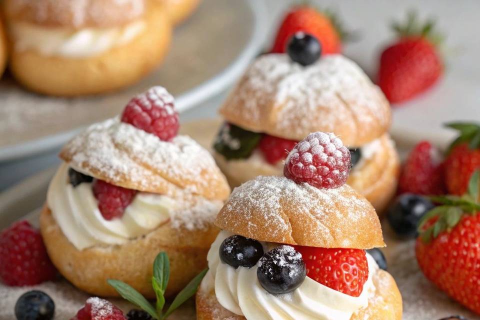 Choux chantilly fruits rouges