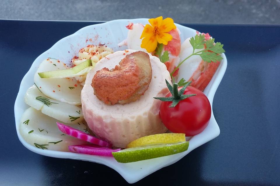 Effeuillé langouste et Saint-Jacques