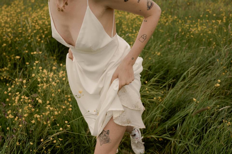 Une robe de mariée épurée