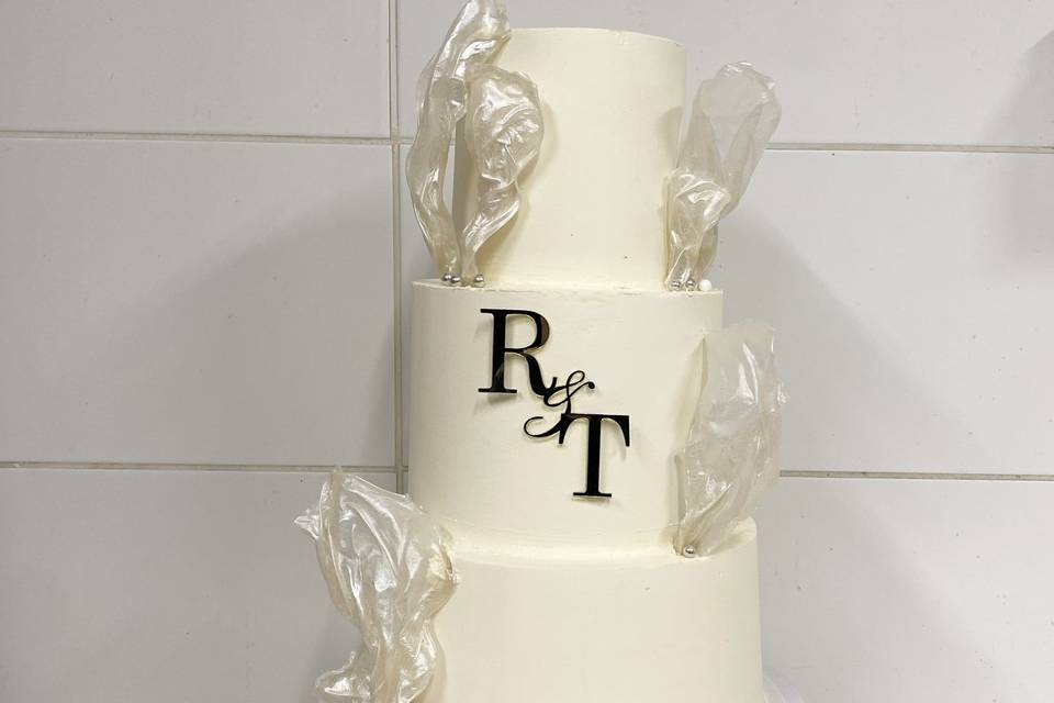 Wedding cake feuille de riz