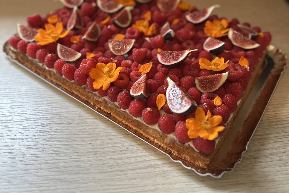 Tarte framboises & figues