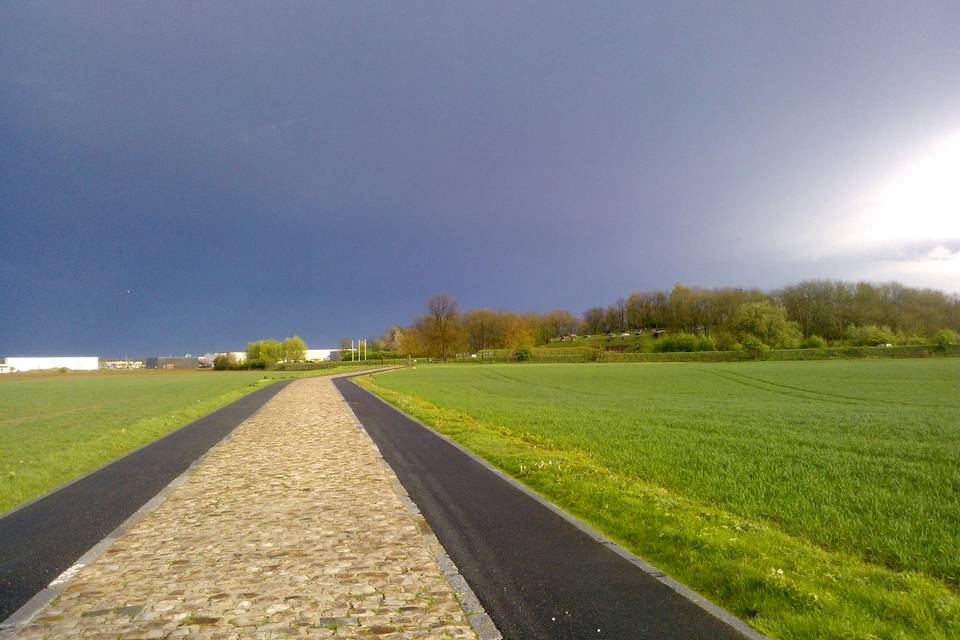 Le chemin pavé mène au fort