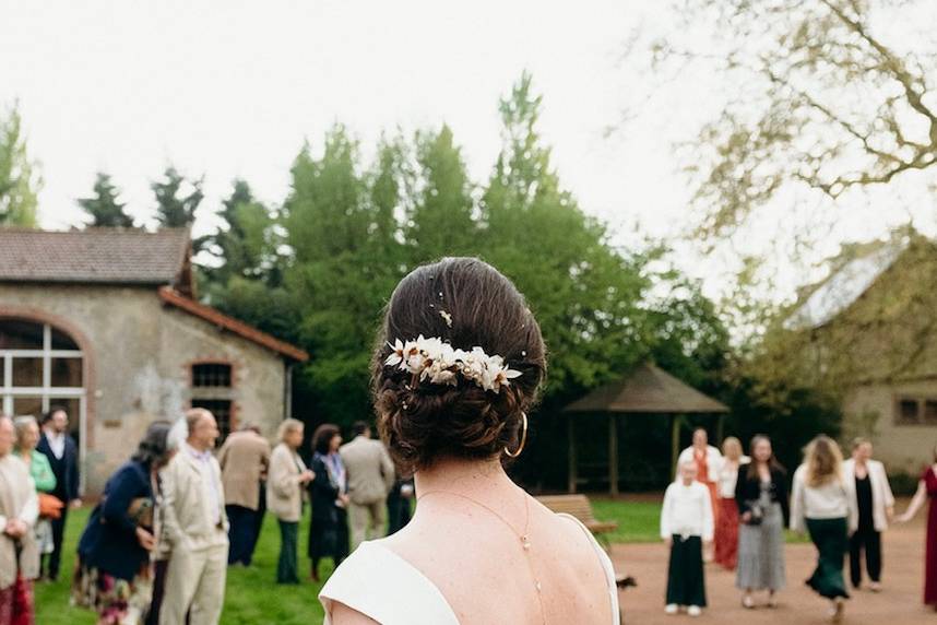 Bouquet mariée et peigne