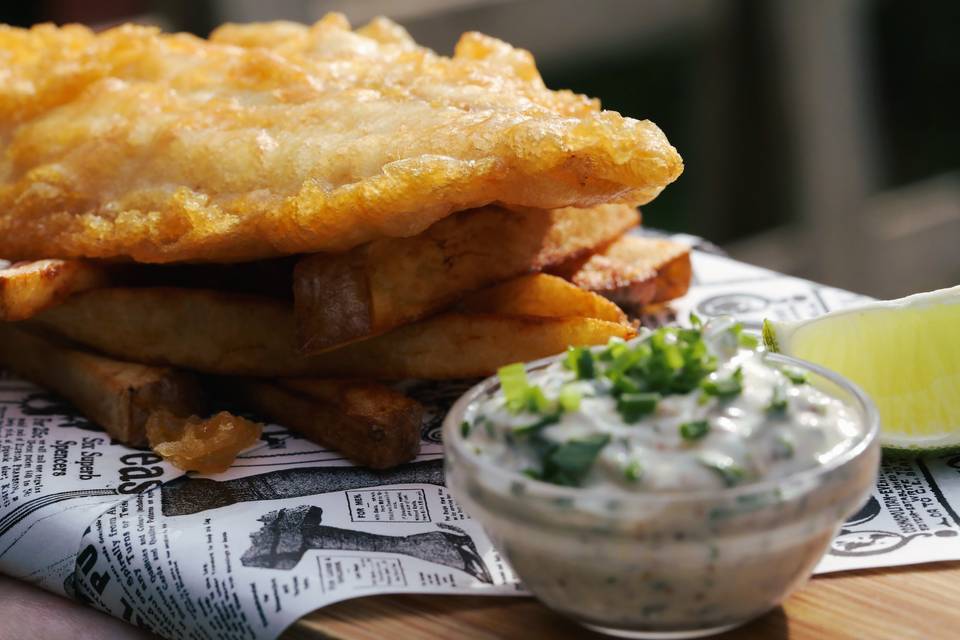 Fish&chips et sauces maison