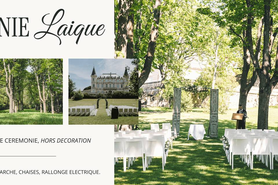 Brochure services ceremonie la