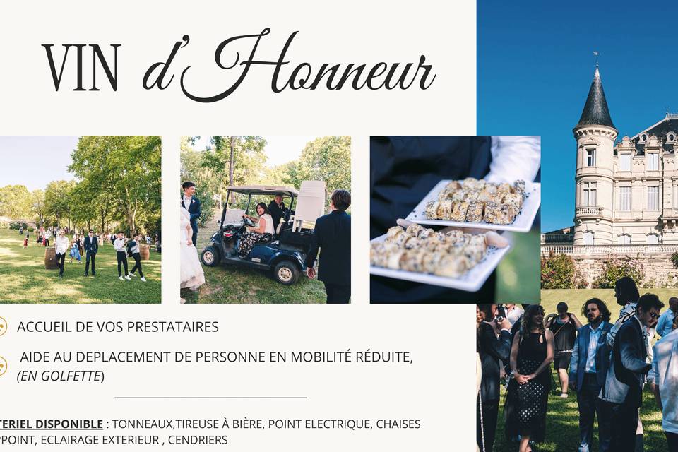 Brochure services vin d'honneu