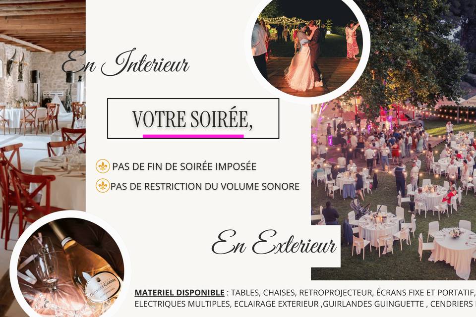 Brochure services soiree