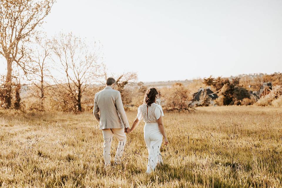 Séance couple à la golden hour