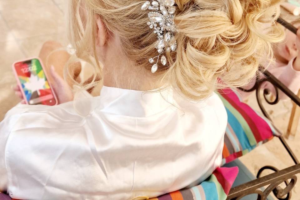 Chignon bouclé