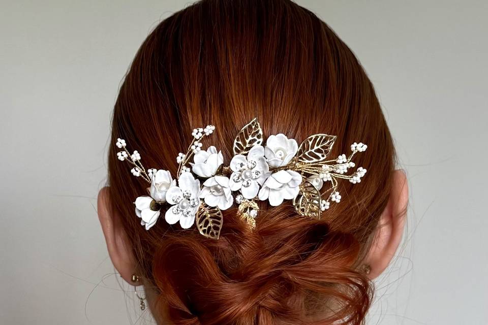 Chignon mariée cheveux fins