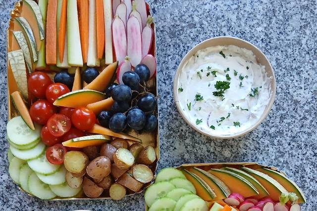 Plateau crudité et tartinade