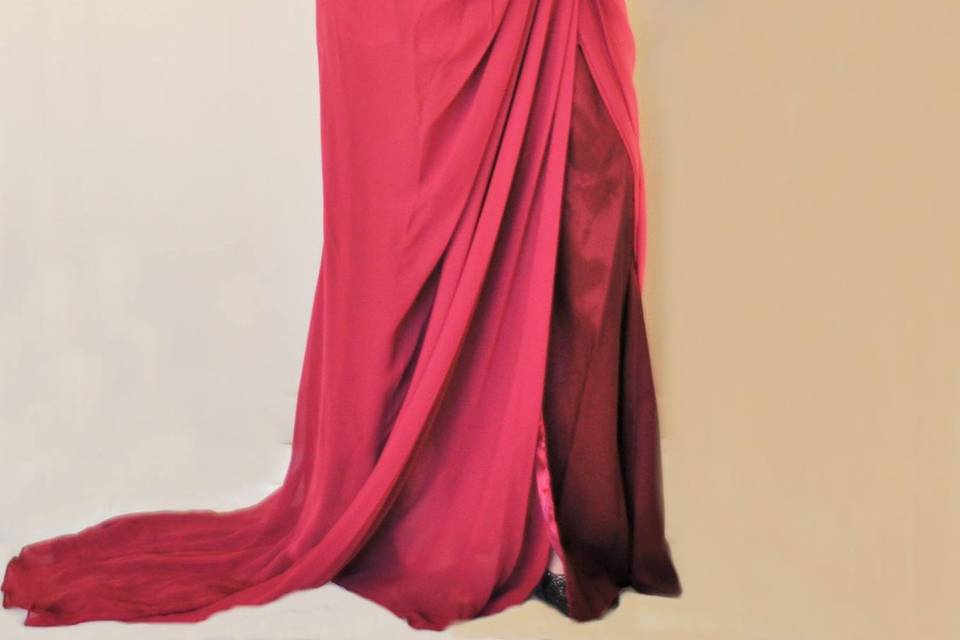 Robe rose à manches longues