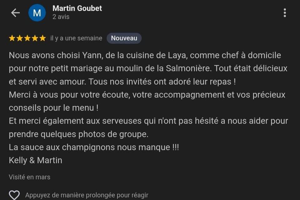 Avis des mariés