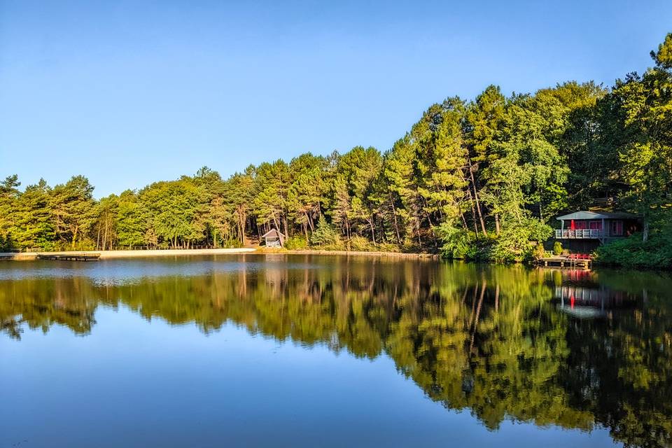 Terrasse avec vue sur le lac