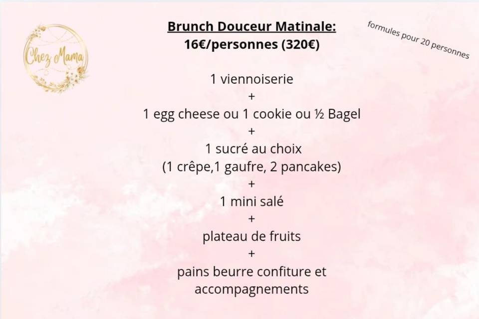 Menu brunch