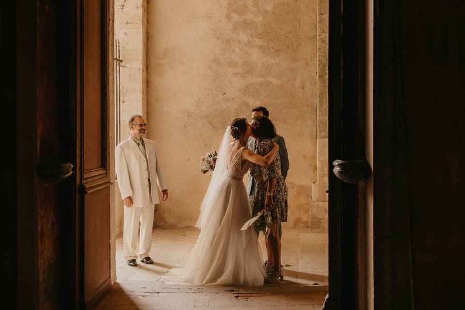 L'arrivée à l'Eglise