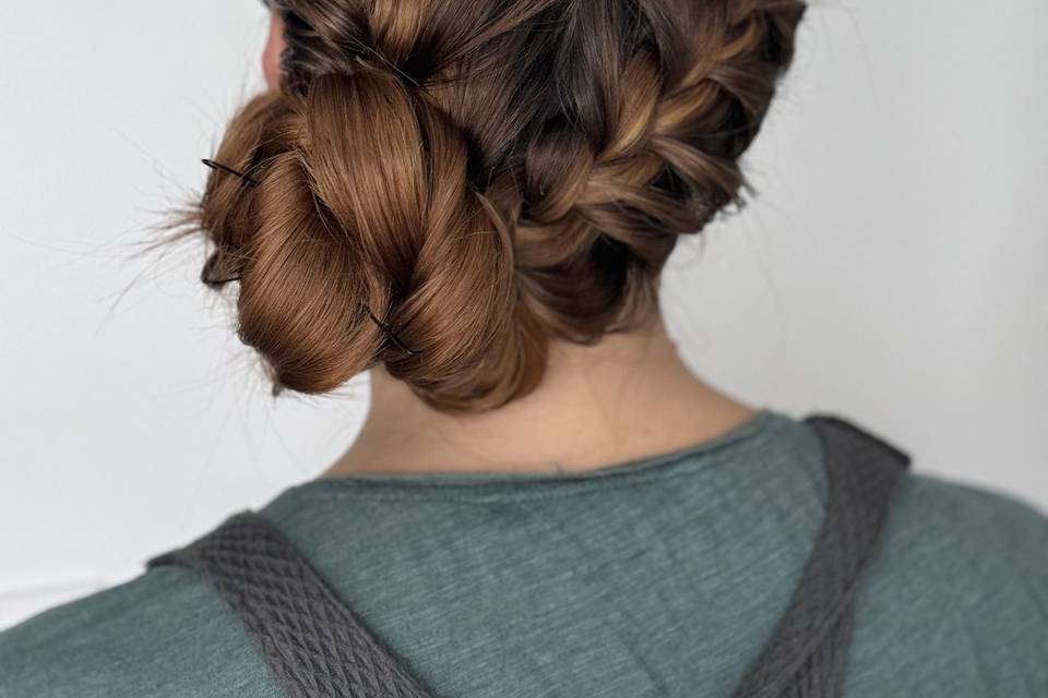 Chignon avec tressage