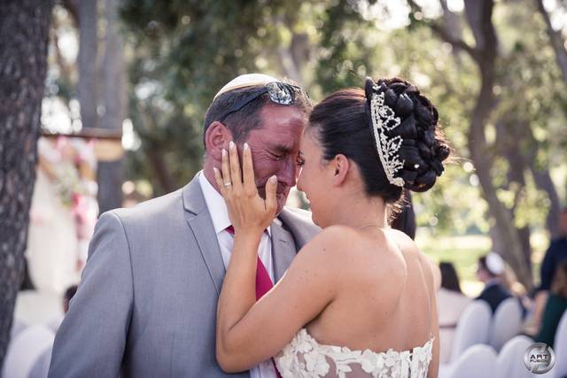 La mariée et son papa très ému