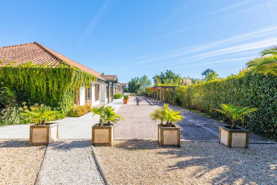 La terrasse de la grande salle