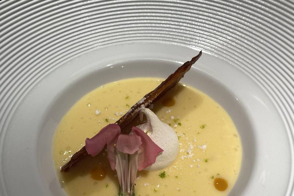 Crème citron, tuile sarrasin