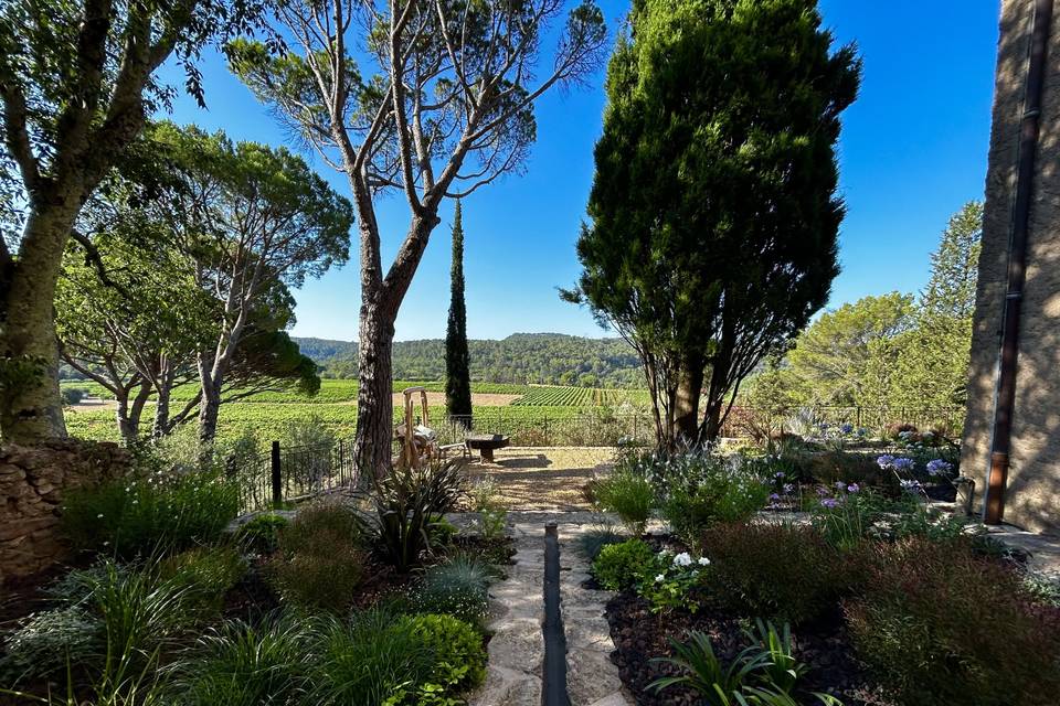 Vue de notre Jardin zen