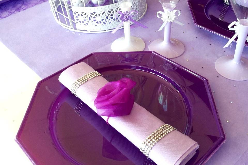 Table mariage Violet
