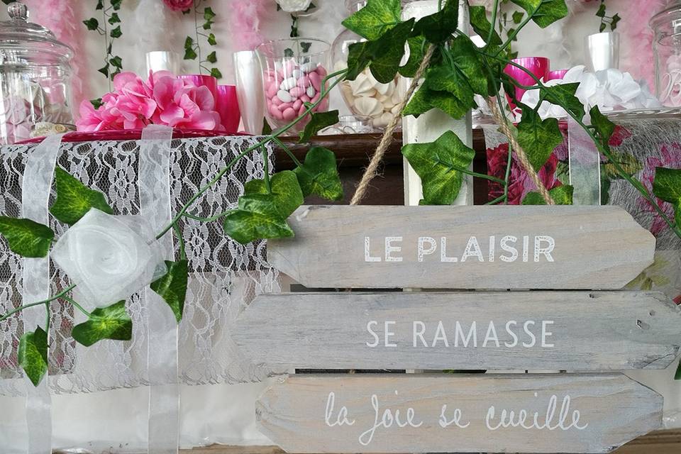 Déco de mariage : pancarte