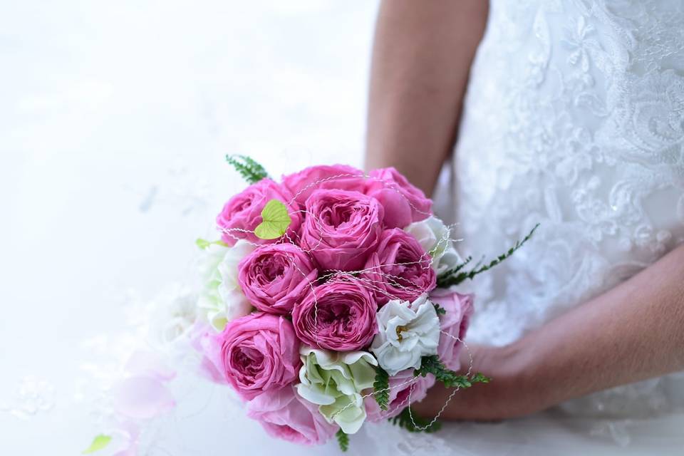 Bouquet de mariée stabilisé