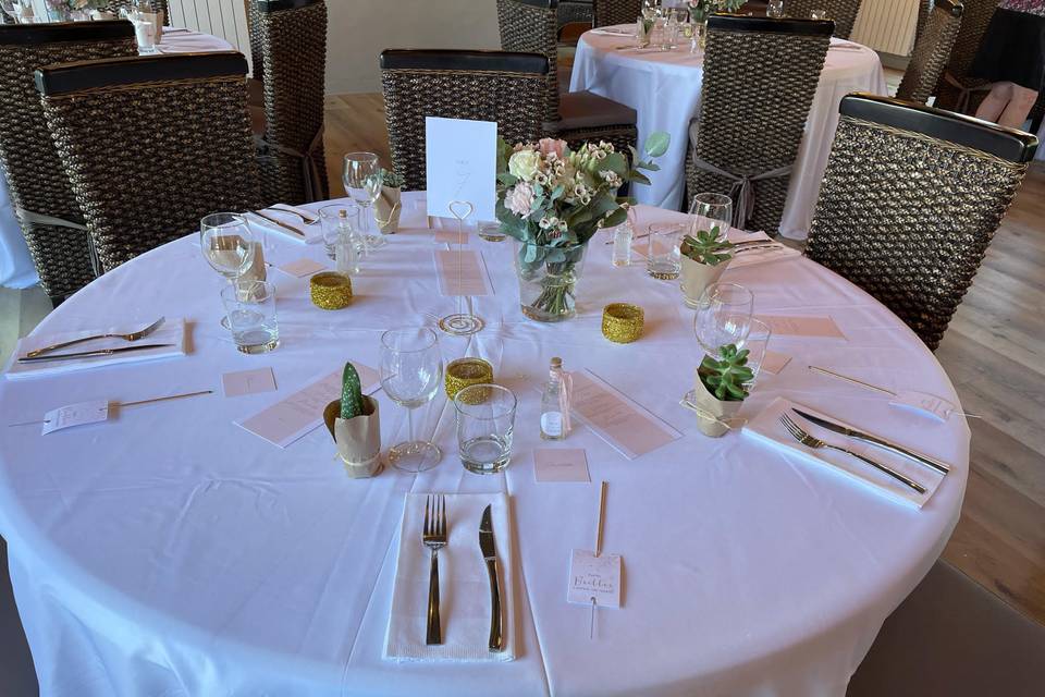Bouquet pastel centre de table