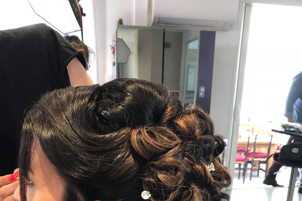 Chignon glamour