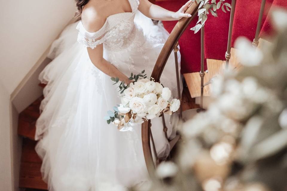 Mariée escalier