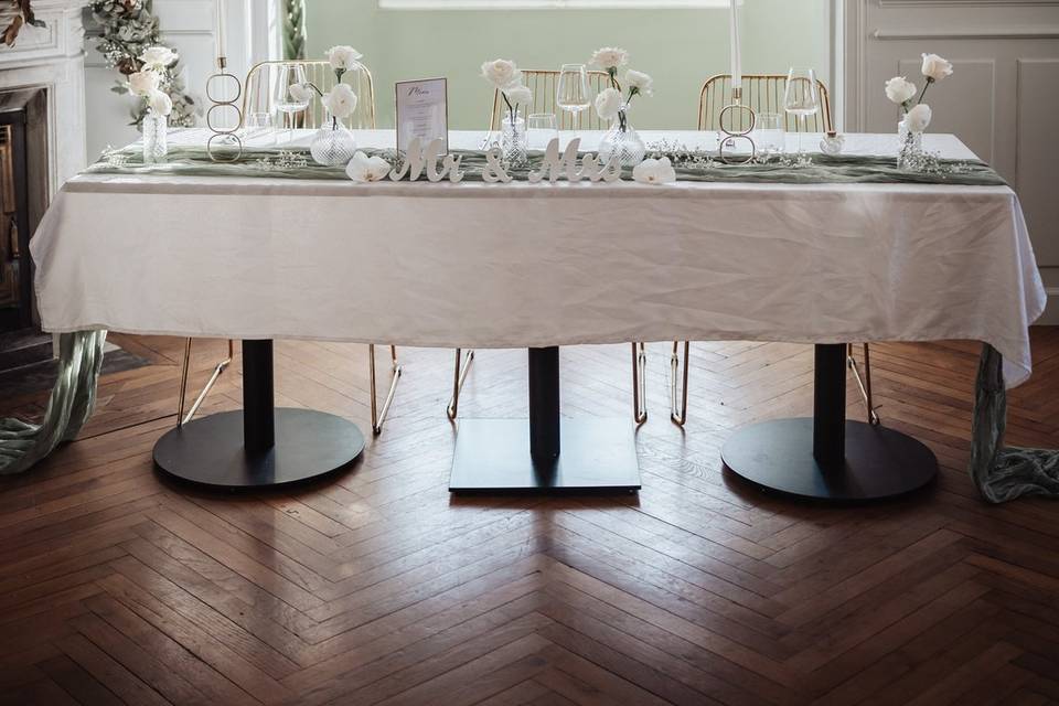 Table des mariés