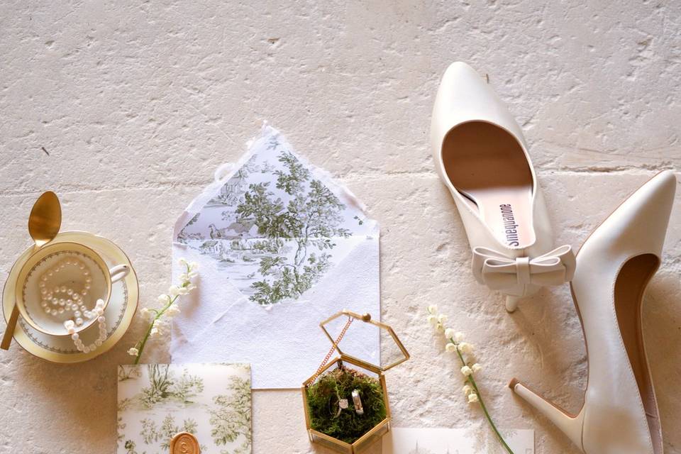 Flatelay - Faire-part Verdure