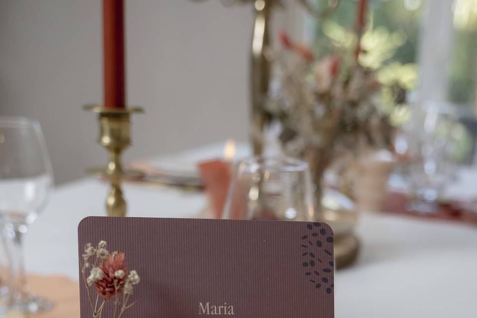 Pancarte de table