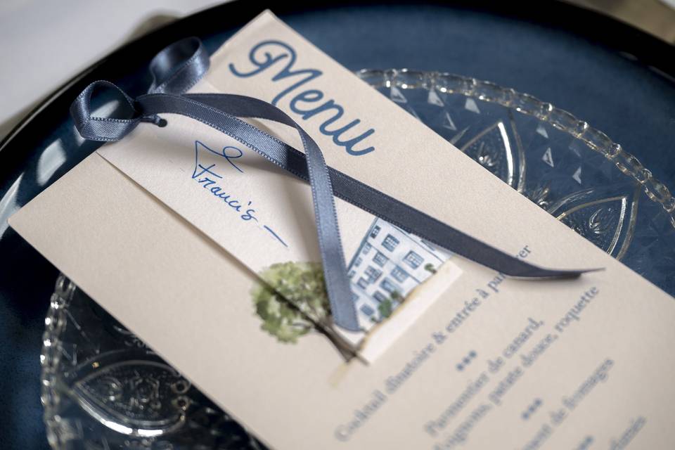 Menu + marque place