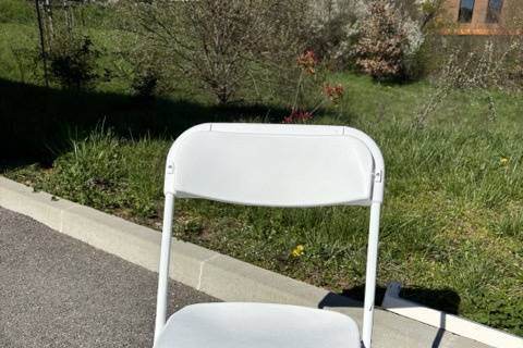 Chaise acier blanc