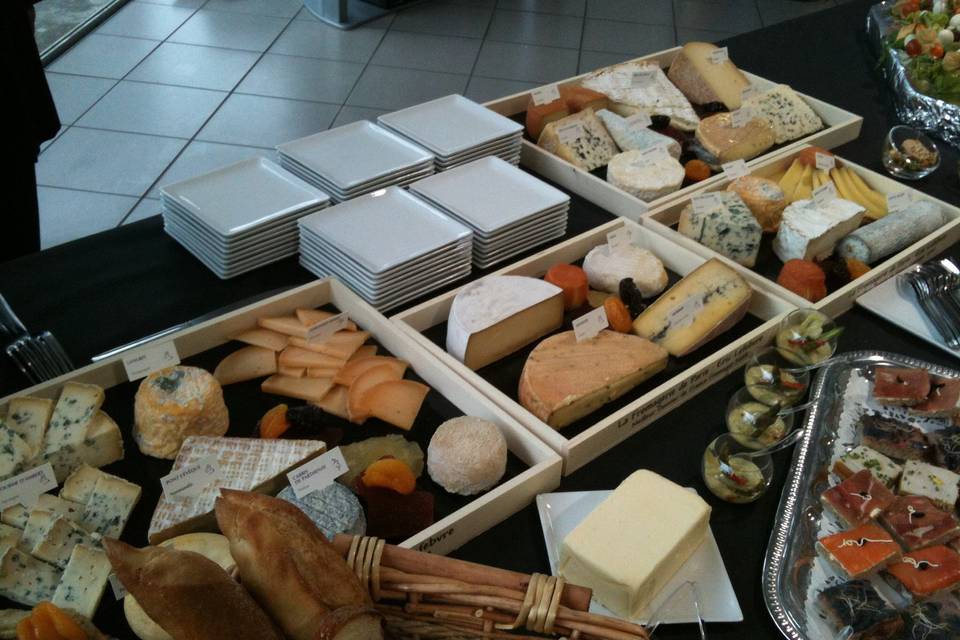 Buffet de fromages affinés