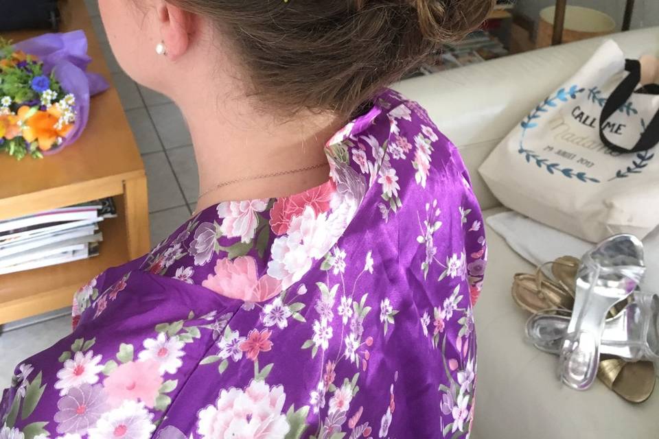 Chignon bouclé